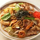 野菜焼きそば「ソース味」(いか・えび・豚・野菜)（鉄板焼 関西風お好み焼き 甚六）