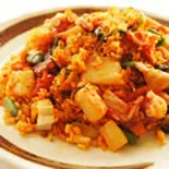 キムチ焼飯(いか・えび・豚・たこ・キムチ)（鉄板焼 関西風お好み焼き 甚六）