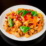 鶏のピリ辛炒め Hot and Spicy Chicken Stir-Fry（上海亭 梅島店）