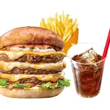 【セット】トリプル絶品チーズバーガー Triple ZEPPIN(Supreme) Cheeseburger Set（ゼッテリア ZETTERIA 福岡新天町店）