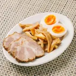 めんま煮玉子チャーシュー、おつまみ3点セット（黒碗）