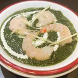 ほうれん草プラウンカレー Spinach Prawn Curry（NEW HYDERABAD）