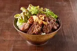 カットステーキ丼(150g)Cut Beef Steak Bowl（肉テロ！肉たらしくてぎゅう 大井町店）