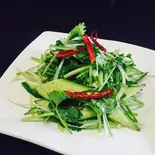 パクチーときゅうり合え（中華料理上海亭蕨店）