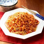 辛肉あんかけパリパリとスープ(餃子)セット（本気の中華丼 栄店）