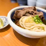 オリーブ牛の肉ぶっかけうどん(冷)（本格手打もり家東京店）