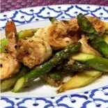 えびアスパラ炒め Ebi asparagus itame(TAJ MAHAL ASIAN DINING&BAR)