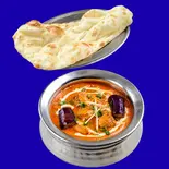 茄子チキンカレーナンセット Eggplant  Curry Nan Set（インド。アジアン料理ダナパニ光が丘店）