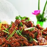 ラム肉のクミン炒め(孜然羊肉)（聚香源）