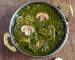 ほうれん草マッシュルームカレー Sag Mushroom Curry（Siddhartha Palace 御嶽山店）