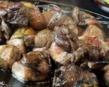 地鶏の炭焼き(柚子胡椒添え)（肉ドコロ せい吾）