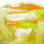 豚肉とザーサイスープ/Pork with musterd rcot soup(中華料理 龍門)