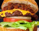 チリビーンズチーズバーガー（【ハンバーガー】CAFE＆RESTAURANT ARMANDO）