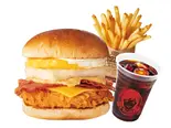 NY月見もっち®スパイシーチキンフィレバーガーセット（ウェンディーズ・ファーストキッチン 稲城アメリアショッピングセンター）