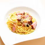 長ねぎと自家製燻製ベーコンのペペロンチーノ（長ねぎ料理専門店暁）