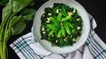 ほうれん草炒め・炝炒菠菜(小尾羊 薬膳しゃぶしゃぶ 巣鴨店)