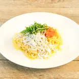 明太子としらすのパスタ（akicafe）