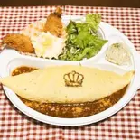 デミグラスソースオムライス＆チキン南蛮（マカロニ キッチン）