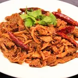 羊肉のクミン味炒め（聚楽飯店）