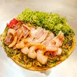 ねぎ焼きスペシャル(豚・イカ・エビ)（【京都本場の鉄板焼き】鉄板居酒屋てんちゃん）