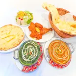 豪華カップルセット・たっぷりタンドリー＆チーズナンとナン＆2つのジャンボ盛りカレー/Special Couple Set（シバサクティー 西船橋店）