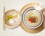 史上一番ポカポカになる粥「薬膳麻油鶏粥」   + 「点心2種 」セット（3米3下北沢店-お粥と点心専門店）