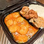 角鹿チャイナボックス(海老のチリソース煮)  ディナー（中華酒家飯店 角鹿）