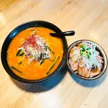 極旨辛虜味噌ラーメンと豚肩ロース丼(ミニ)のセット（ORENO虜RAMEN）