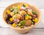 ホタテとタコの『和風わさび醤油ポキ』（B-lab・アサイボール＆グリークヨーグルト）