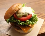 F-1170】フレッシュダブルチーズバーガーDouble cheese burger with fresh vegetables（ハンバーグ＆バーガー TERU 博多駅前通り店）