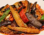 【四川魚香茄子】 なすの甘酢炒め(銀座香菜チャイナGinzaShansaiChina)