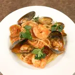 魚介のトマトソース（パスタ＆カフェ つきあかり）