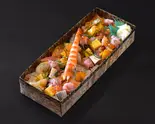 極上ばらちらし弁当(竹箱)1人前 Super Rich Assortment of Raw Fish Bento (Box sushi)(東京寿司 ITAMAE SUSHI アクアシティお台場店 Tokyo Sushi Itamae Sushi AQUA CITY ODAIBA)