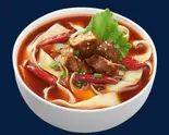 麻辣牛肉刀削面 辛い牛肉刀削麺（ビャンビャン麺 朋友）