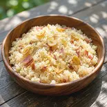 大盛！ガーリックベーコンライス（お豆腐スムージー専門店 美的甘物）