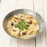 【山の幸】きのこ鶏雑炊（ぞうすいマニア〜鶏キング〜大正店）