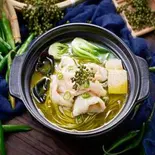 青一色椒麻白身鱼米线 白身魚と四川青山椒＆新鮮唐辛子の米線※辛さ:3（天府李米線 TINA'S NOODLE KITCHEN）