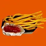 もちもちロングポテト(ケチャップ) LONG POTATOES(KETCHUP)（キングケバブ）