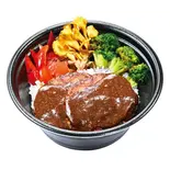 【691】手ごねハンバーグDonハンバーグ200g(ライス大盛り・野菜倍盛り)（ヴィクトリアステーション 札幌北5条店）