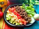 スアデロオーバーライス(牛肉のラード煮) Suadero Over Rice（Vendor of NewYork ベンダーオブニューヨーク）