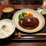 200gハンバーグ定食（豚の台所 ぶう庵）
