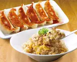 11【王道セット】鉄板玉子チャーハン【中】+丸源餃子（丸源ラーメン福岡馬出店）