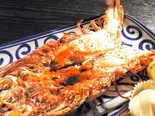ミャンマー産天然特大海老の塩焼(海鮮居酒屋MARU)