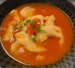 トマト白身魚煮込み/西红柿鸡柳+送一份米 饭(四川火鍋しゃぶしゃぶ専門店 賢合庄)