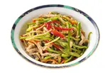 豚肉細切りピーマンかけご飯(王府家宴)