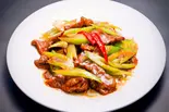 セロリと牛肉炒め【西芹炒牛肉】(中国東北家郷料理永利 豊洲駅前店(1号店))