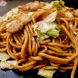 香る！生麺ソース焼きそば（ふぐと鉄板焼き ガブ飲み食堂）