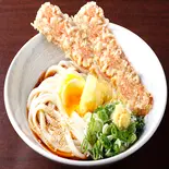 (冷)Wちく玉うどん（ザンギとうどんの専門店 一久 狸小路本店）