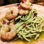 【電子レンジ必須】海老のジェノベーゼ（ビストロニシイケ）