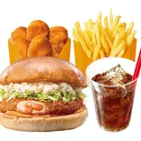 【ひとり満足セット】えびバーガーセット（ゼッテリア ZETTERIA 福岡新天町店）